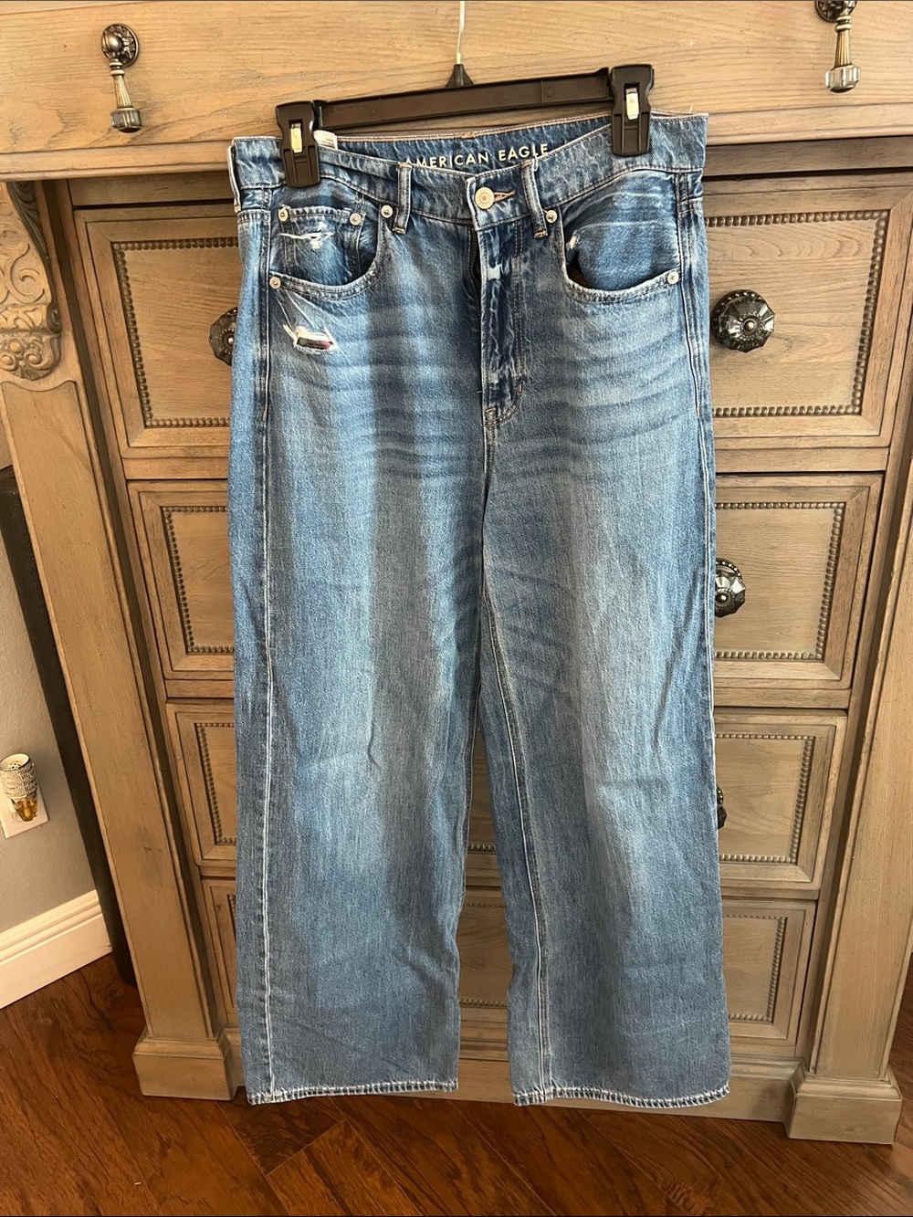 American Eagle Outfitters Light Blue Wide-Leg Jeans